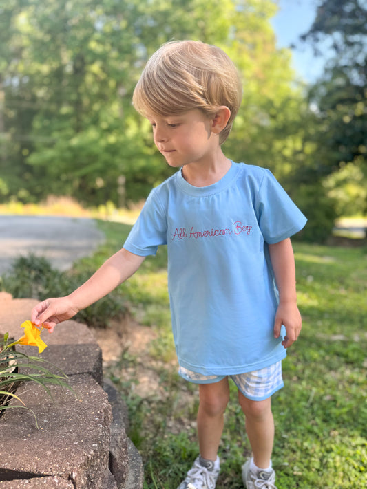 RTS - SUMMER 1 - All American Blooms Boy Shortie Set