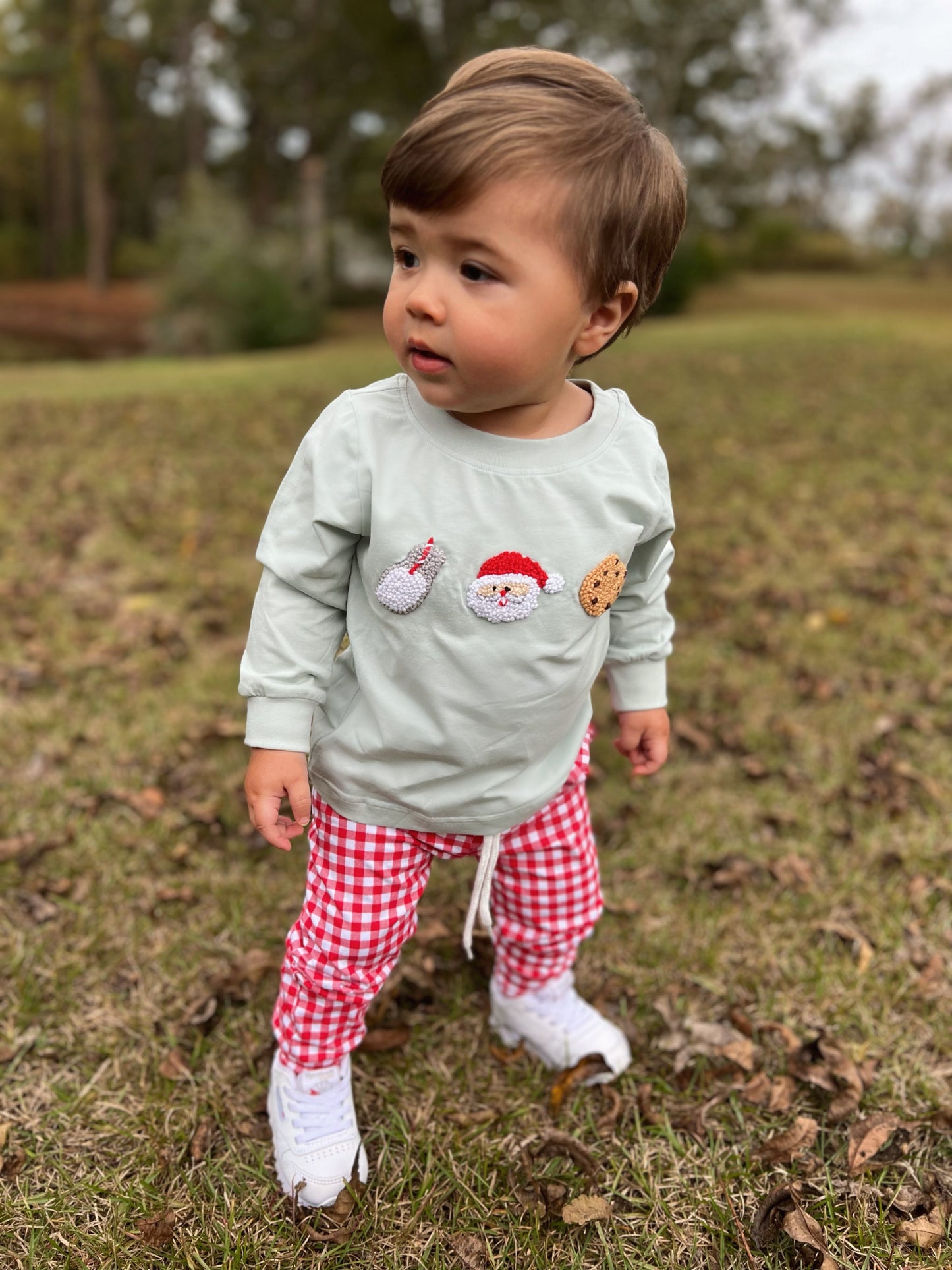 RTS - Santa’s Milk & Cookies Boy Jogger Set