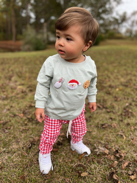 RTS - Santa’s Milk & Cookies Boy Jogger Set