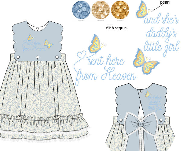PREORDER 62: SUMMER PT 1 - Butterfly Kisses Girl Dress