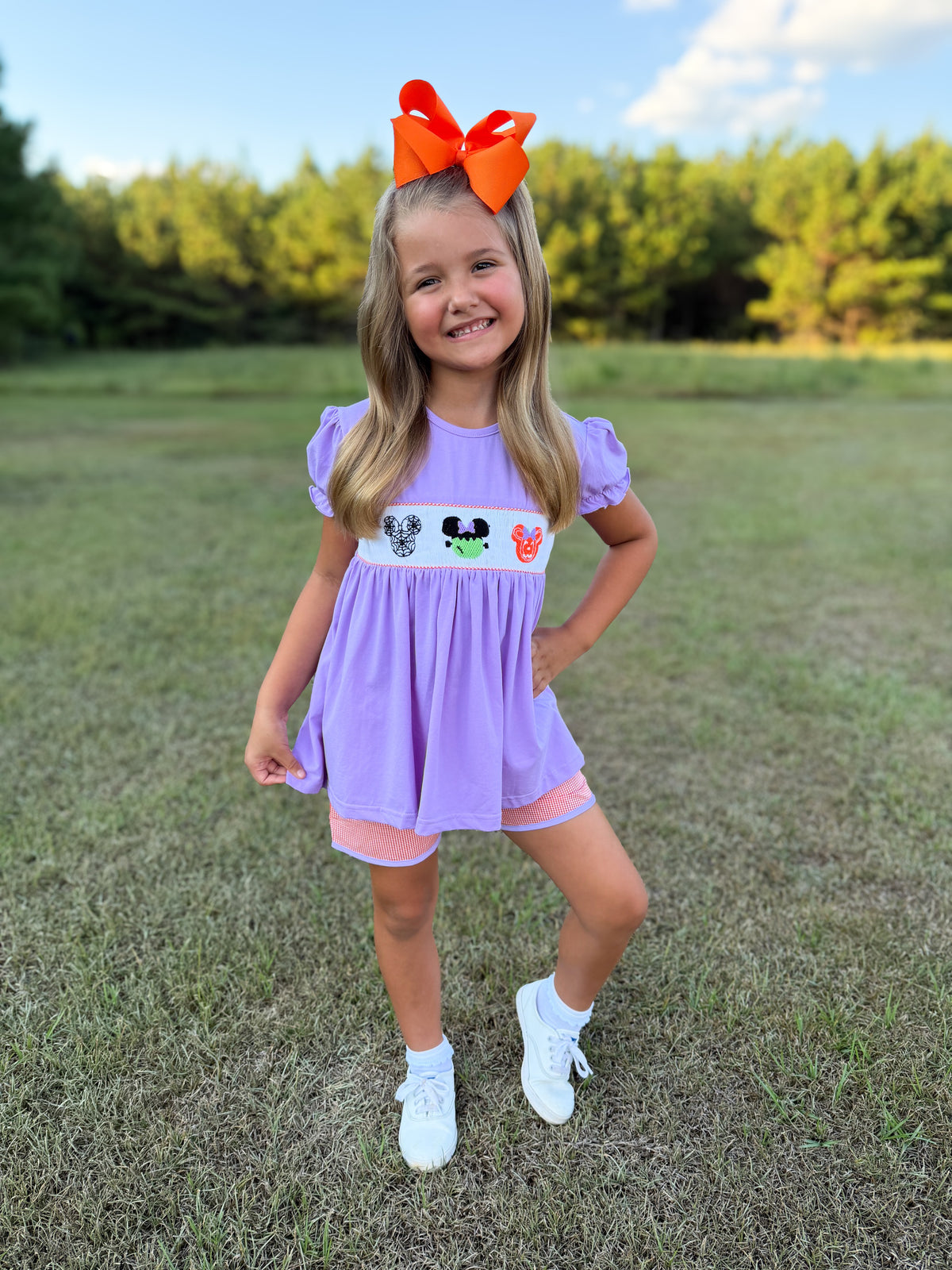 RTS - PUMPKINS & HALLOWEEN - Spooktacular Mouse Girl Shortie Set