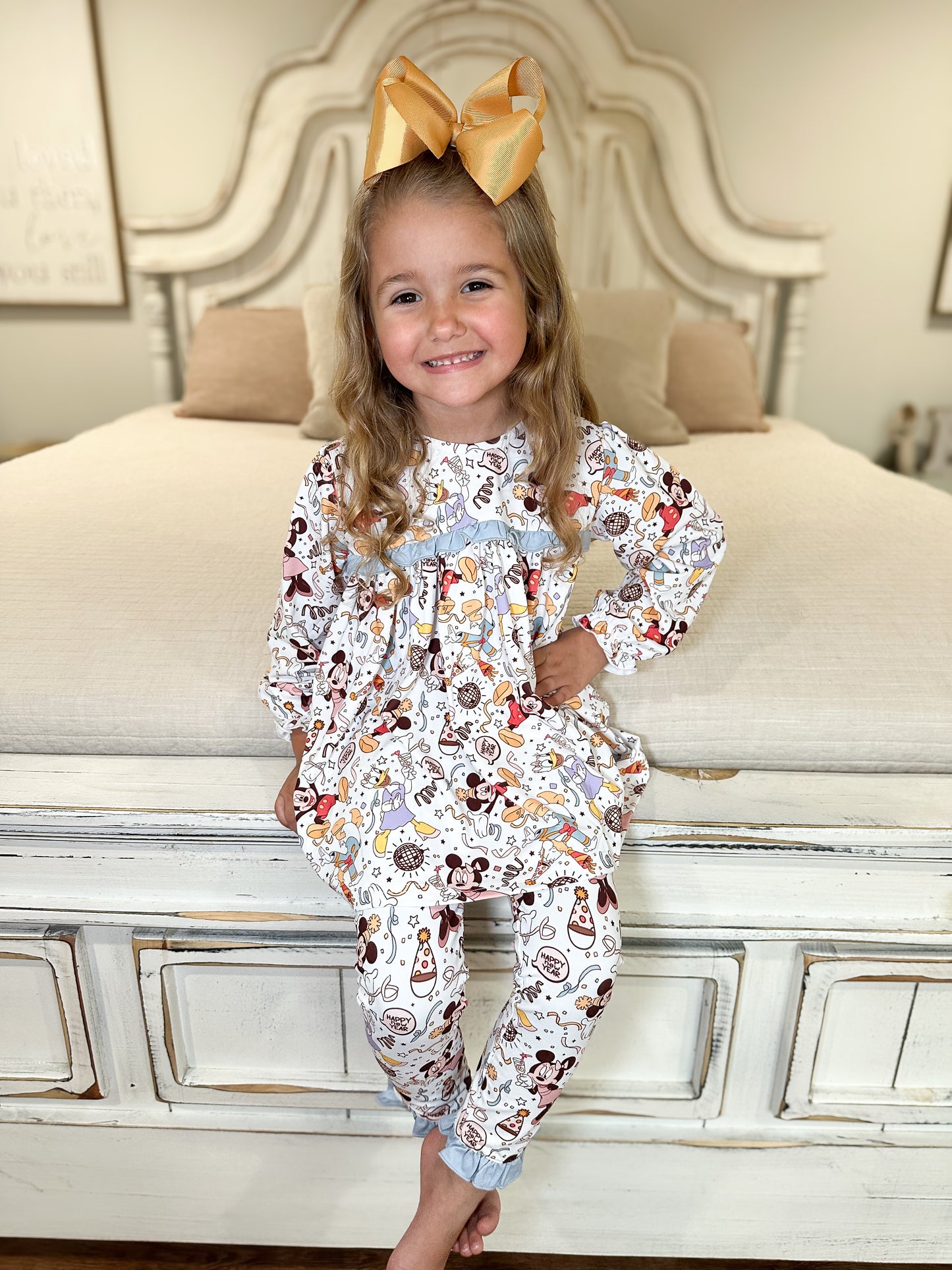 RTS - New Year’s Eve Mouse PJs Girl 2pc