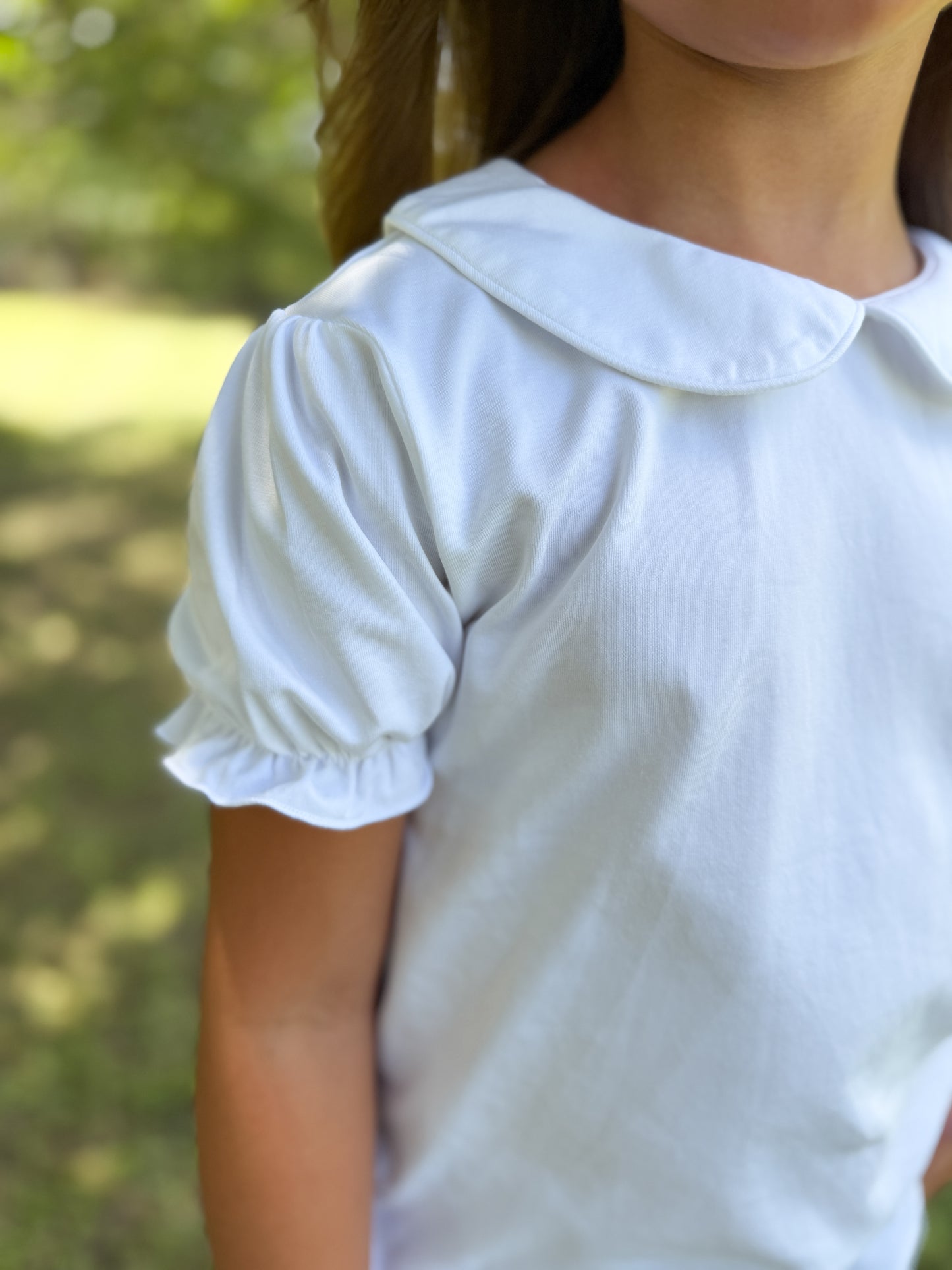 Short Sleeve Peter Pan Collar Under Shirt