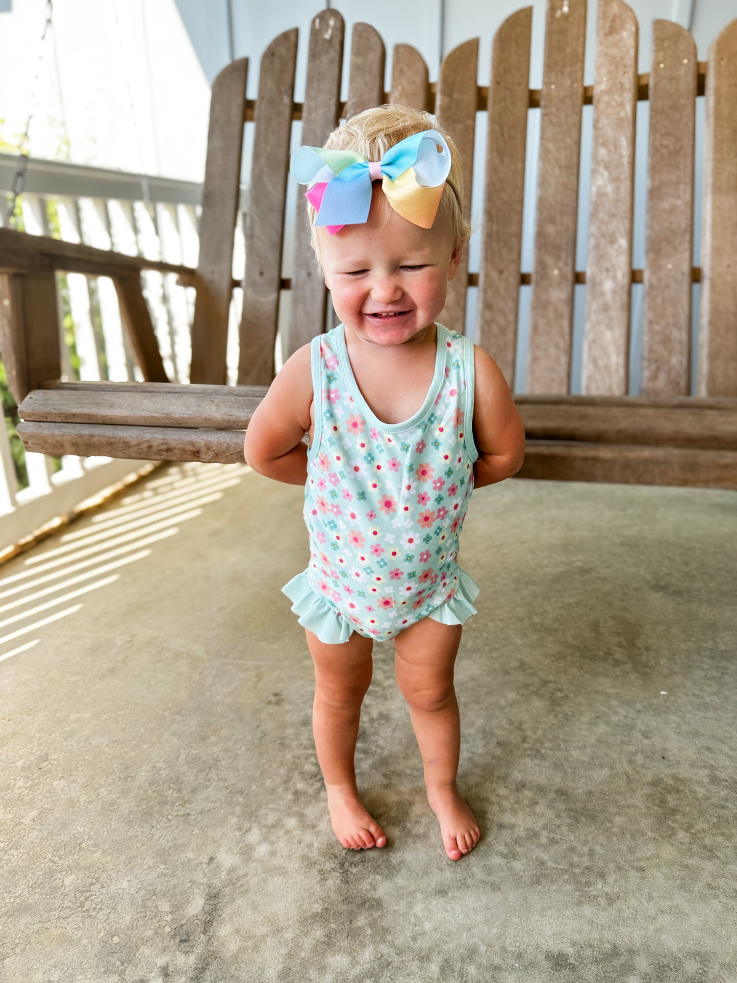 RTS -SPRING 2 - Spring Poppies Girl 1pc Swim