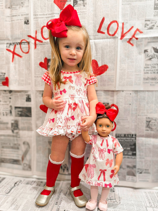 RTS - Tied With Love Girl Diaper Set