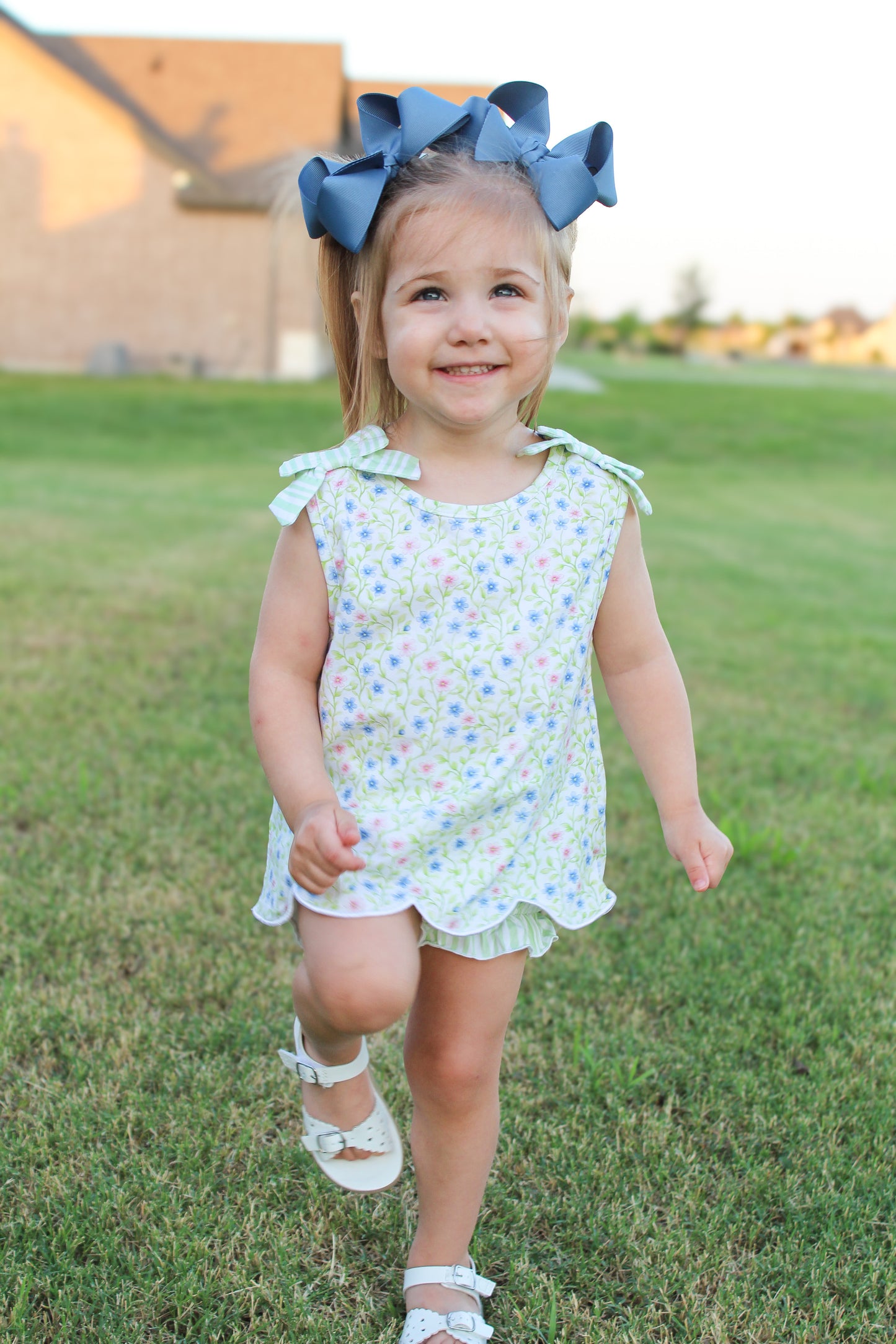 RTS - SUMMER PT 2 - Lime Garden Girl Diaper Set