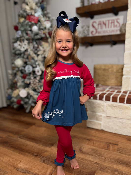 RTS - & To All A Goodnight Girl 2pc PJs