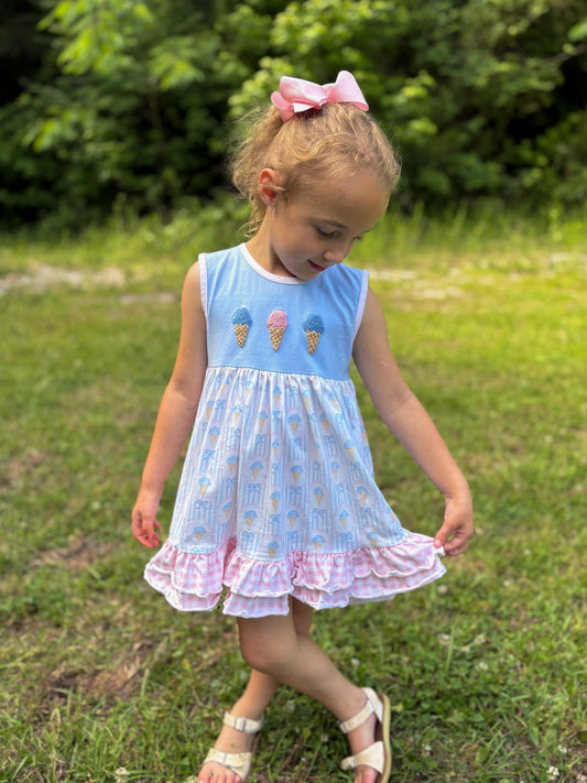 RTS - SUMMER 1 - I Scream, You Scream Girl Dress