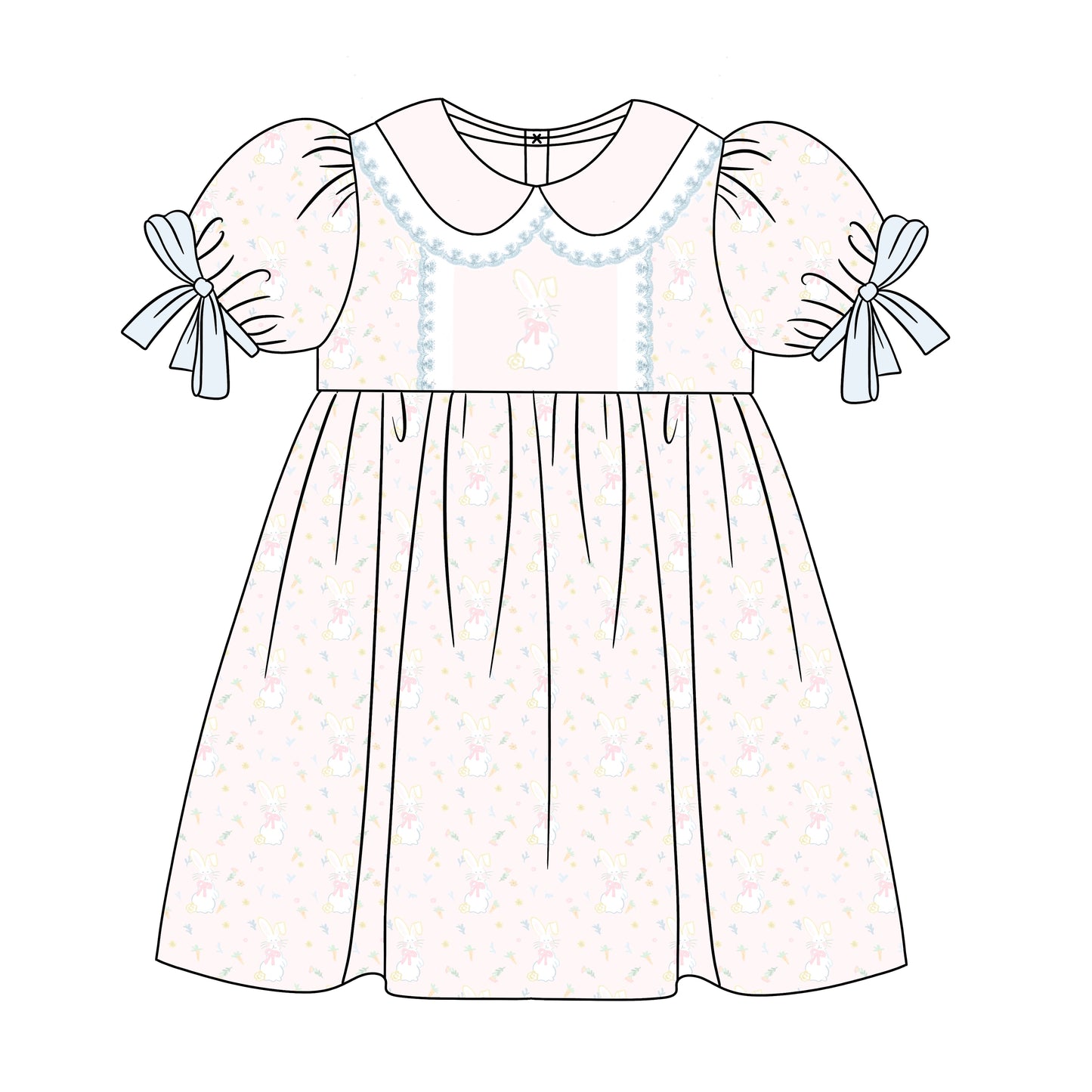PREORDER 60: SPRING PT 1 - Spring 1 Girls Only - Bunny Meadow Girl Dress