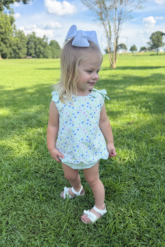 RTS - SUMMER PT 2 - Lime Garden Girl Skirted Bubble