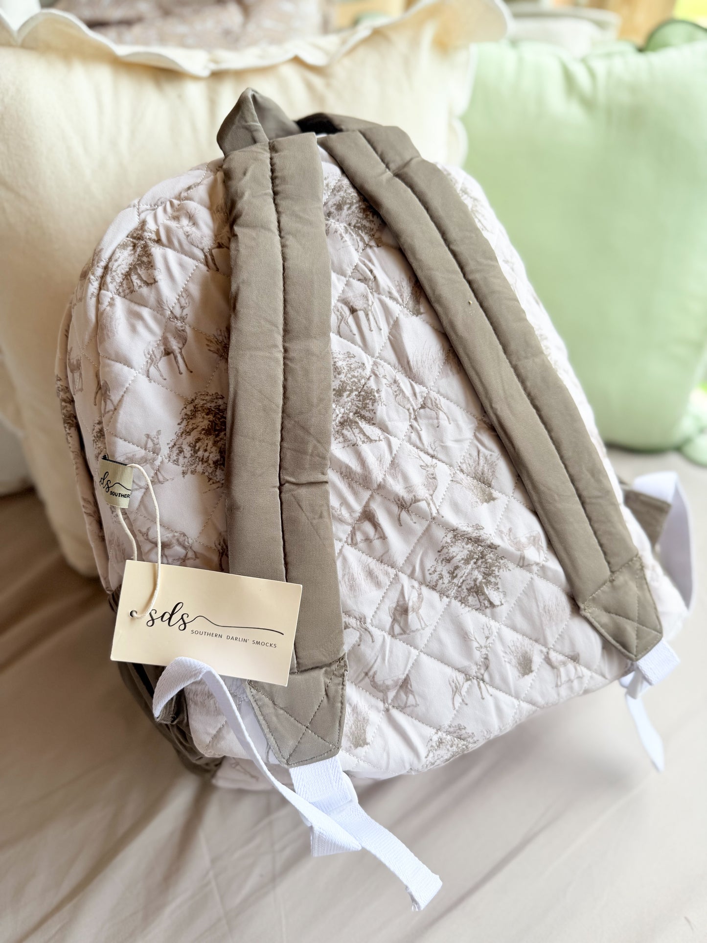 RTS - SUMMER PT 2 - Deer Toile Backpack - NO MONOGRAM