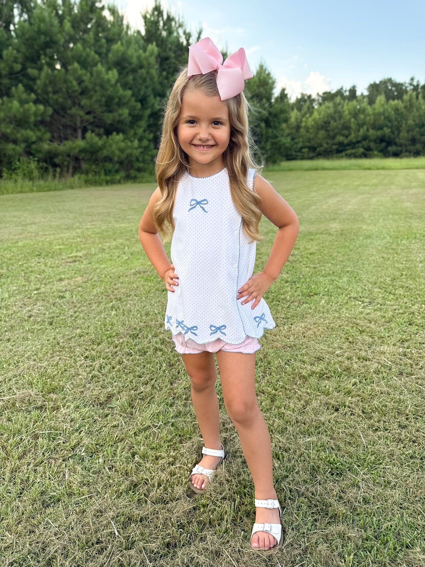 RTS - SUMMER PT 2 - Summer 2 Girls Only - Bitty Bow Knits Girl Diaper Set