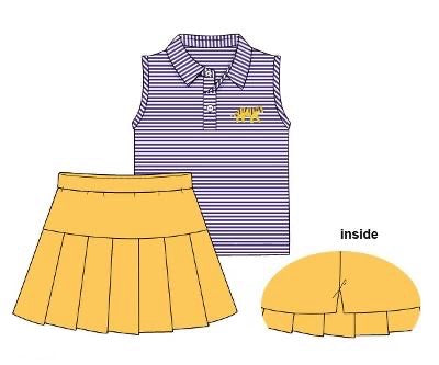 RTS - Team Polos Girl Skort Set - Gold Tiger