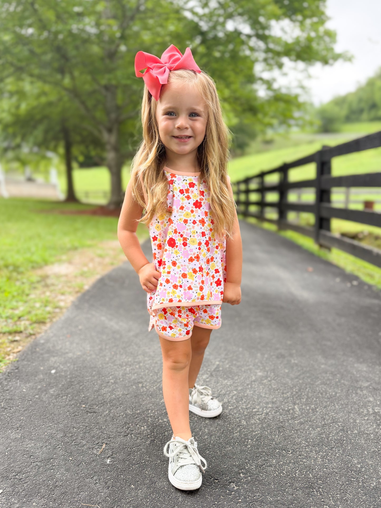 RTS - SUMMER PT 2 - Sherbert Floral Girl Loungewear Set