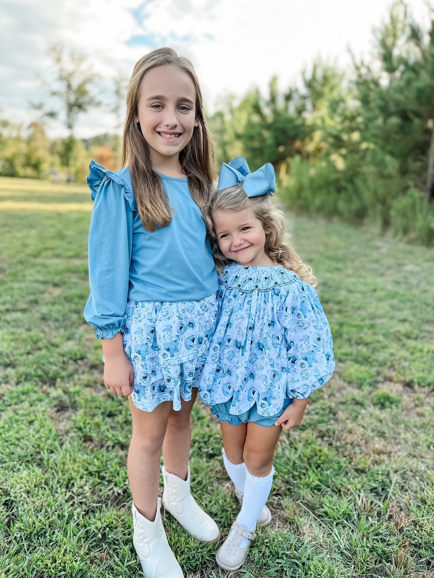 RTS - Virginia Blue Girl Skort Set