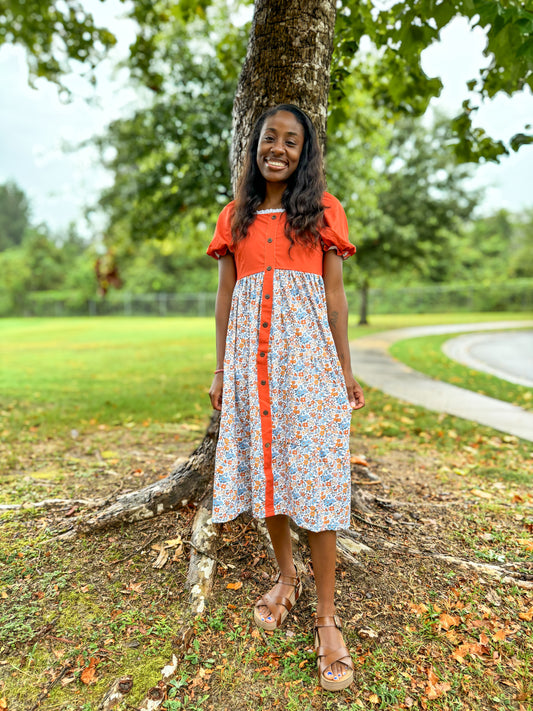 Harvest Time Floral Mom Dress