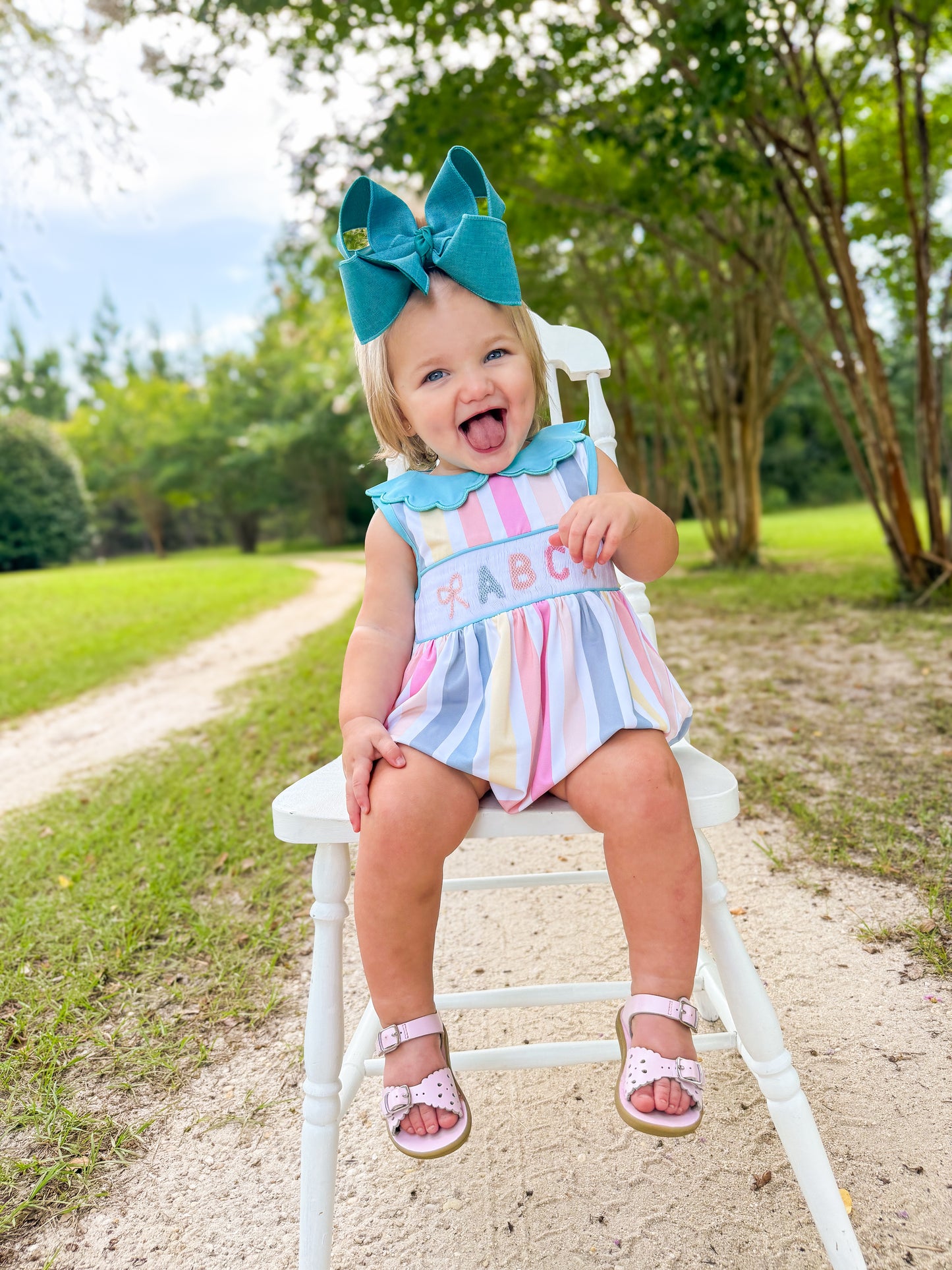 RTS - Alphabet Stripes Girl Bubble