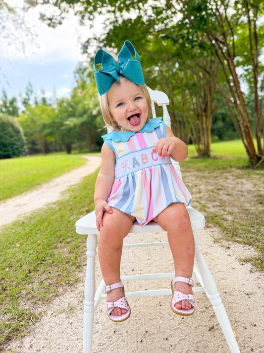 RTS - Alphabet Stripes Girl Bubble