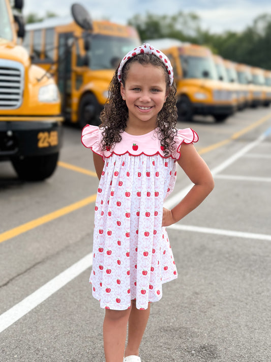 RTS - SUMMER PT 2 - BTS Girl Only - Prissy Pink Apples Girl Dress