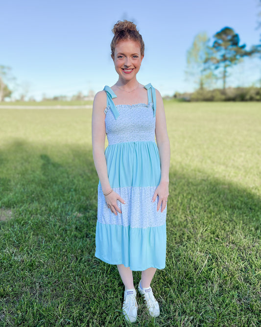 RTS - Willow Floral Name Smocks Mom Dress