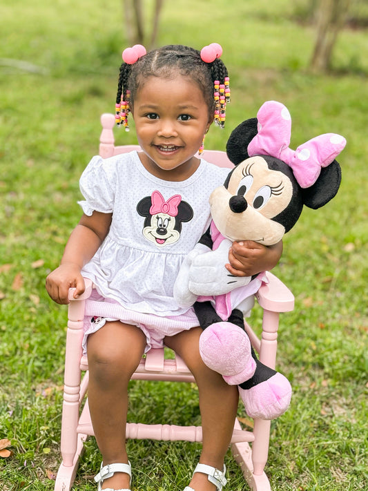 EXTRAS PRESALE - Applique Mouse Girl Diaper Set