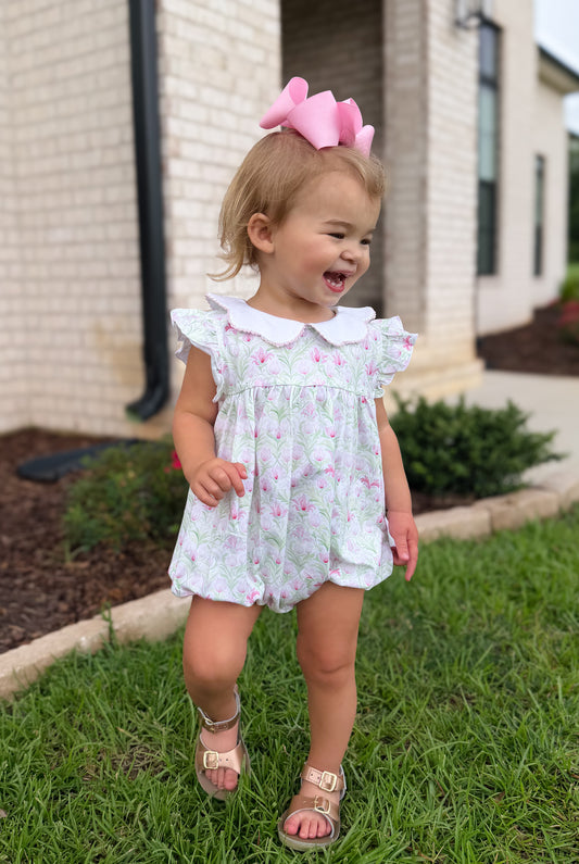 RTS - SUMMER PT 2 - Lime & Pink Floral Girl Bubble