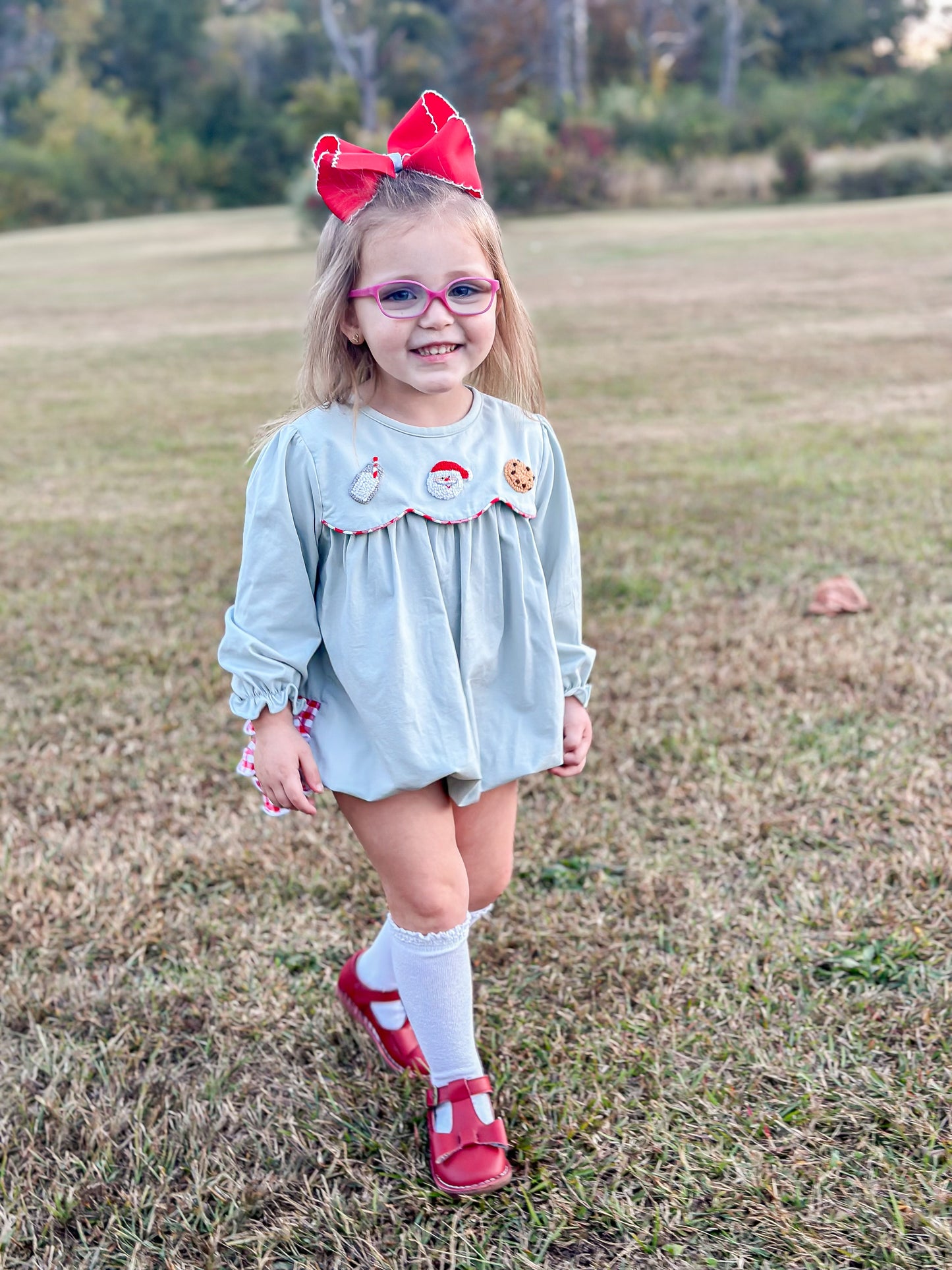 RTS - Santa’s Milk & Cookies Girl Bubble