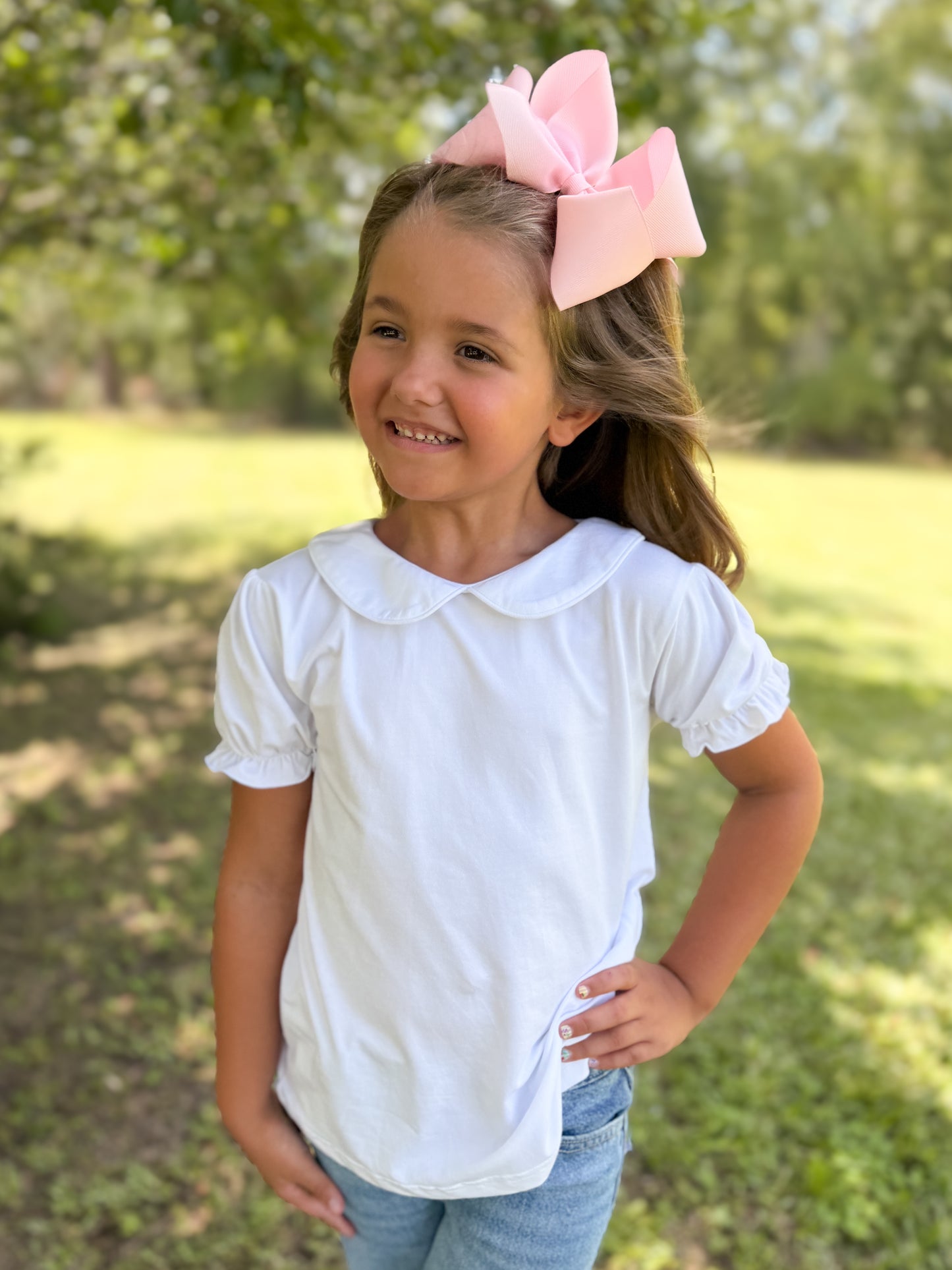 Short Sleeve Peter Pan Collar Under Shirt