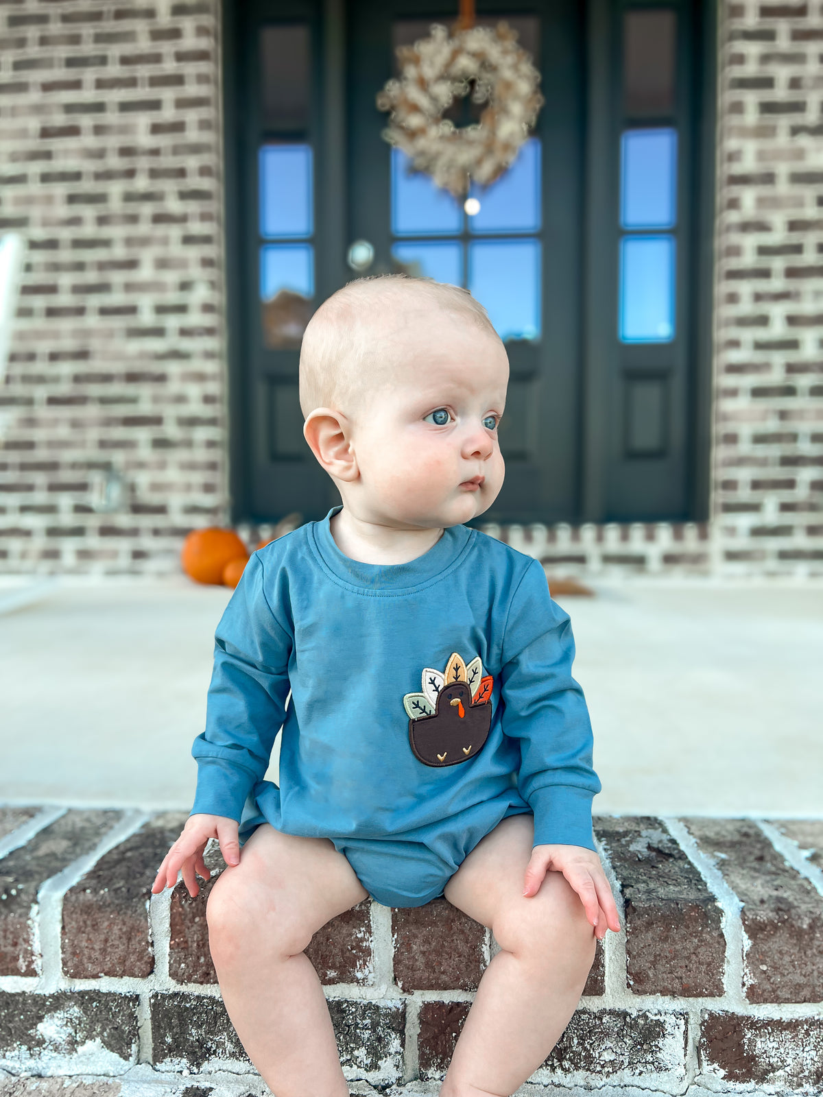 RTS - HALLOWEEN & TURKEYS - Turkey Pockets Boy Bubble