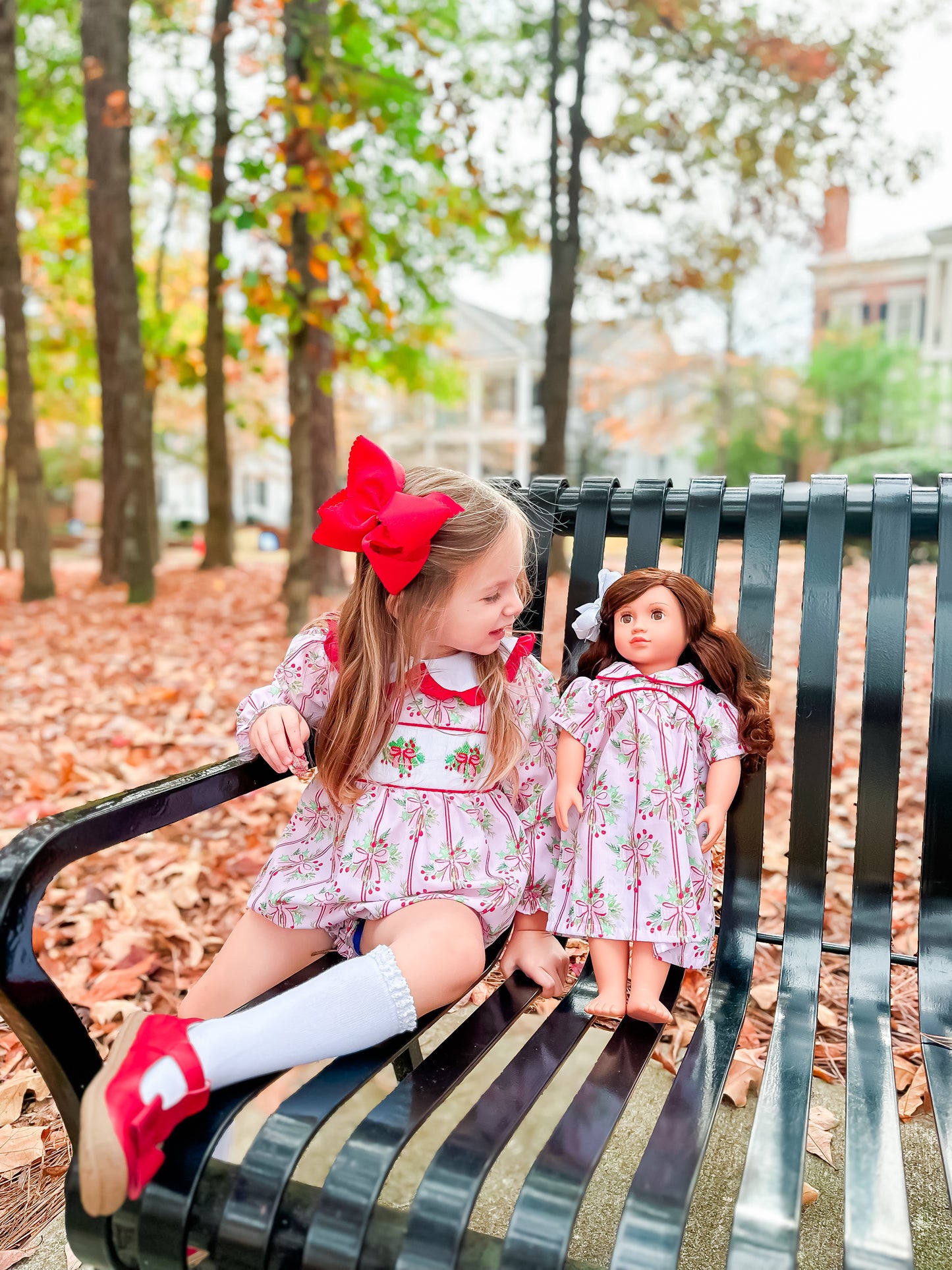 RTS - Bows & Holly Dolly Dress