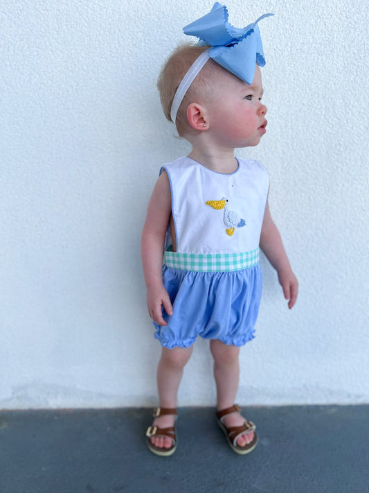 RTS - French Knot Pelican Girl Bubble