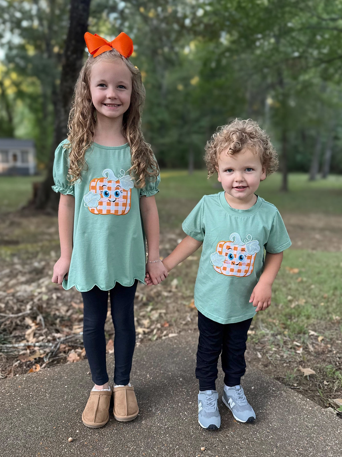 RTS - HALLOWEEN & TURKEYS - SHIRT ONLY - The Square Pumpkin Girl Shirt