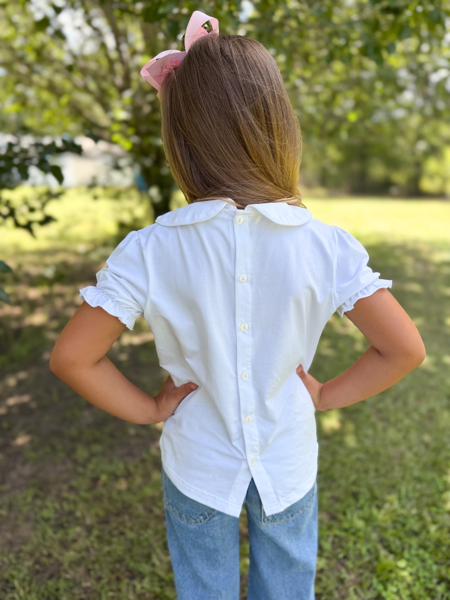 Short Sleeve Peter Pan Collar Under Shirt
