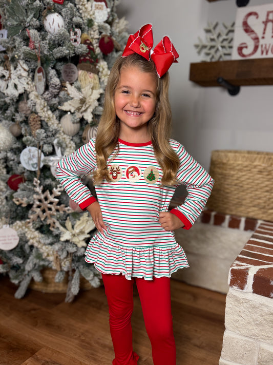 RTS - Christmas Shirt Only - Christmas Cookie Trio Girl Shirt