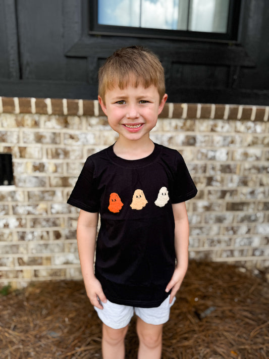 RTS - Fall Pt 2 Shirt Only - Colorful Ghosts Boy Shirt
