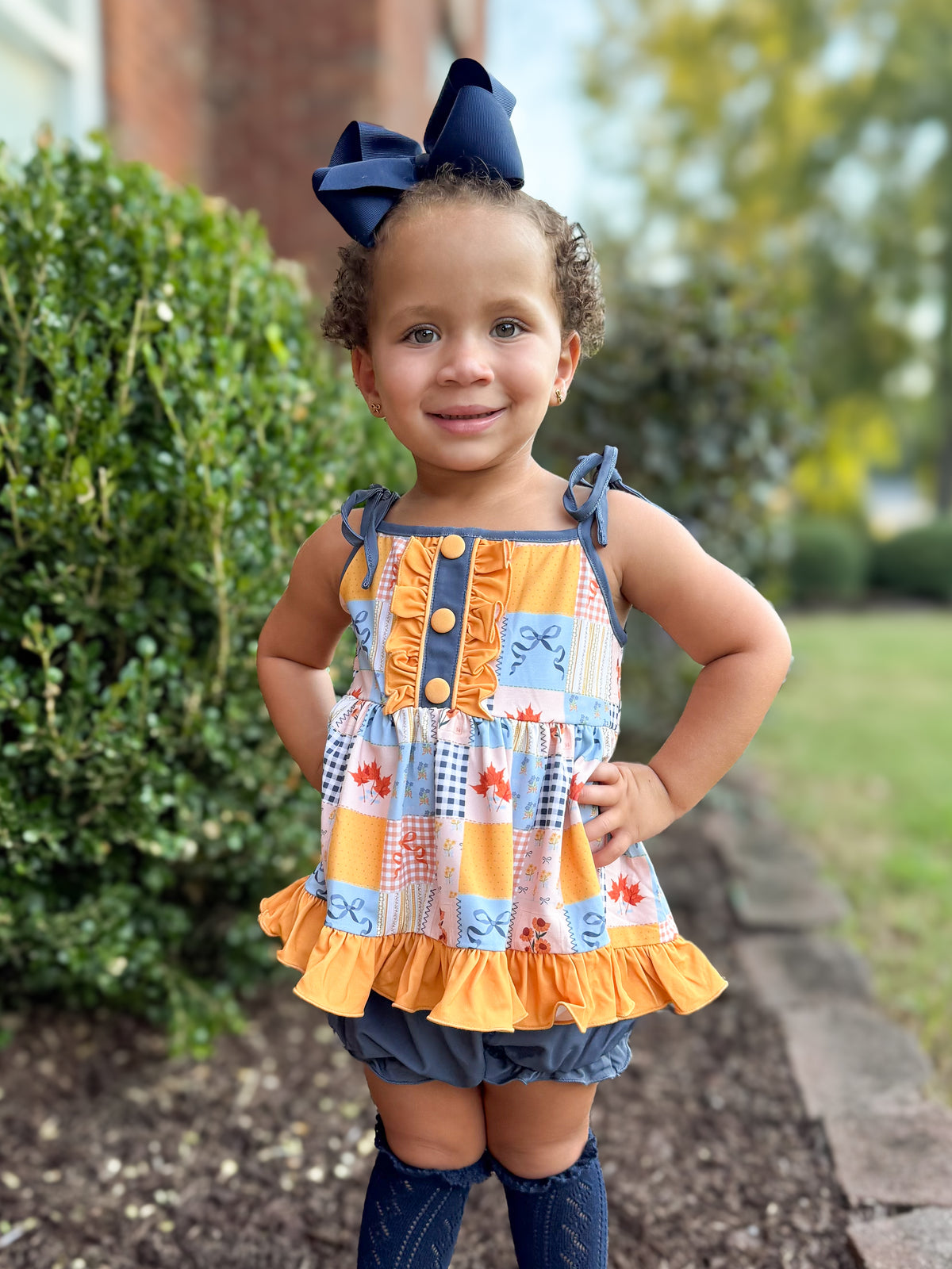 RTS - AUTUMN BASICS - Autumn Basics Girls Only - Autumn Patchwork Girl Diaper Set
