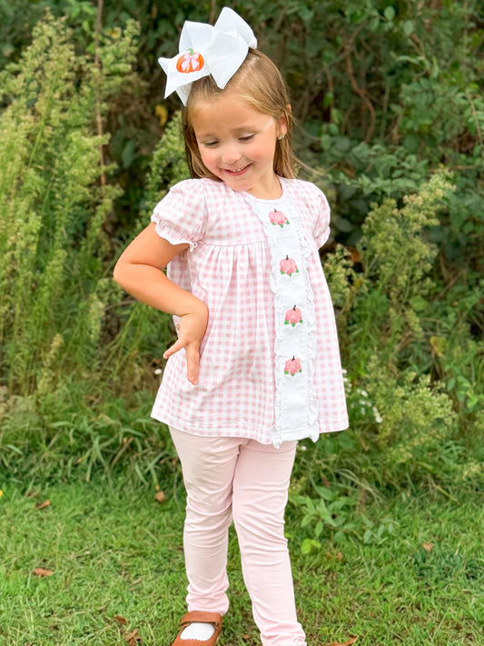 RTS - Fall Pt 2 Girls Only - Pink Pumpkins Girl Pant Set