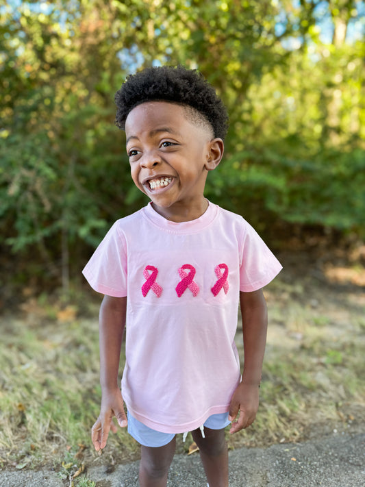 French Knot Pink Awareness Boy Shirt