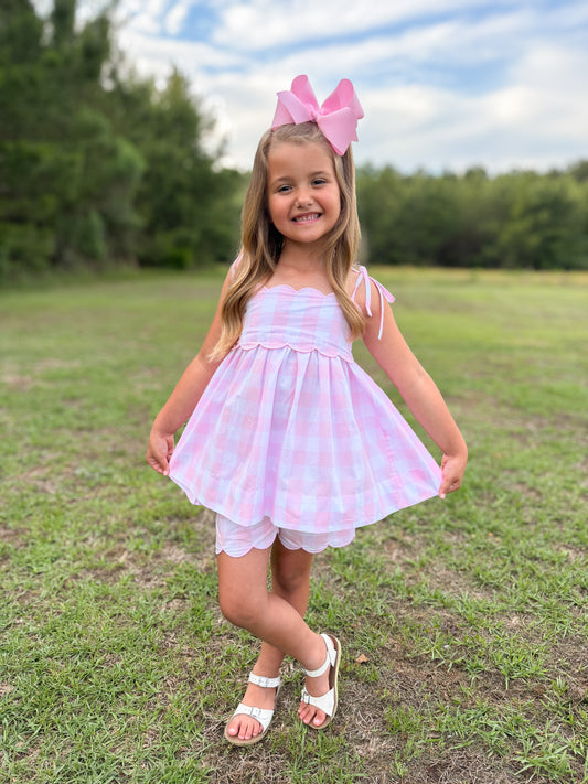 RTS - SUMMER 1 - Summer Picnic Basics Girl Short Set