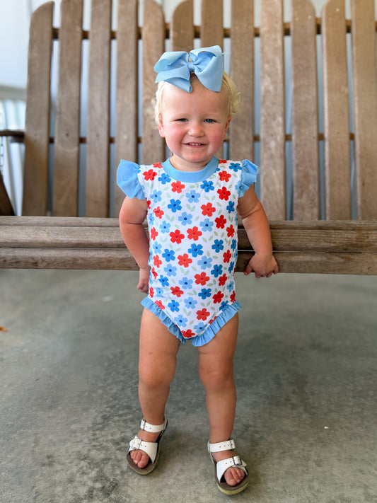 RTS - SUMMER 1 - All American Blooms Girl 1pc Swim