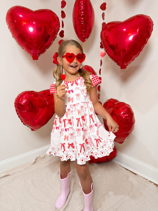 RTS - Tied With Love Girl Dress