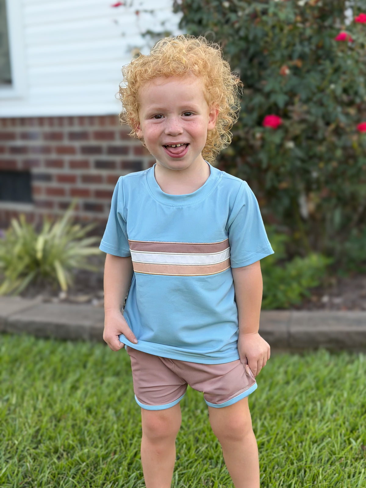 RTS - AUTUMN BASICS - Timeless Teal Boy Shortie Set
