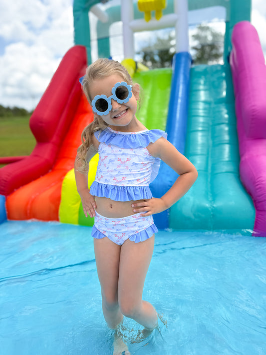 RTS - SUMMER 1 - Summer 1 Girls Only - Watercolor Bows Girl 2pc Swim