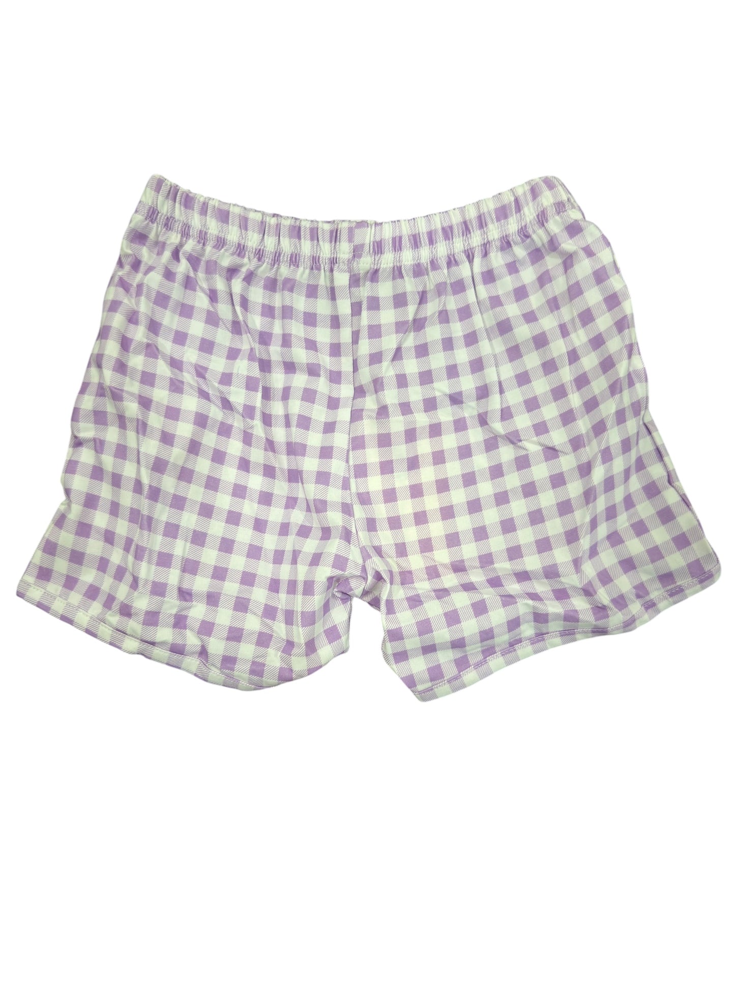 RTS - Purple Gingham Shorties - Girl