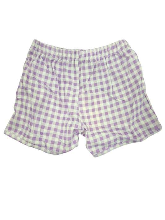 RTS - Purple Gingham Shorties - Girl