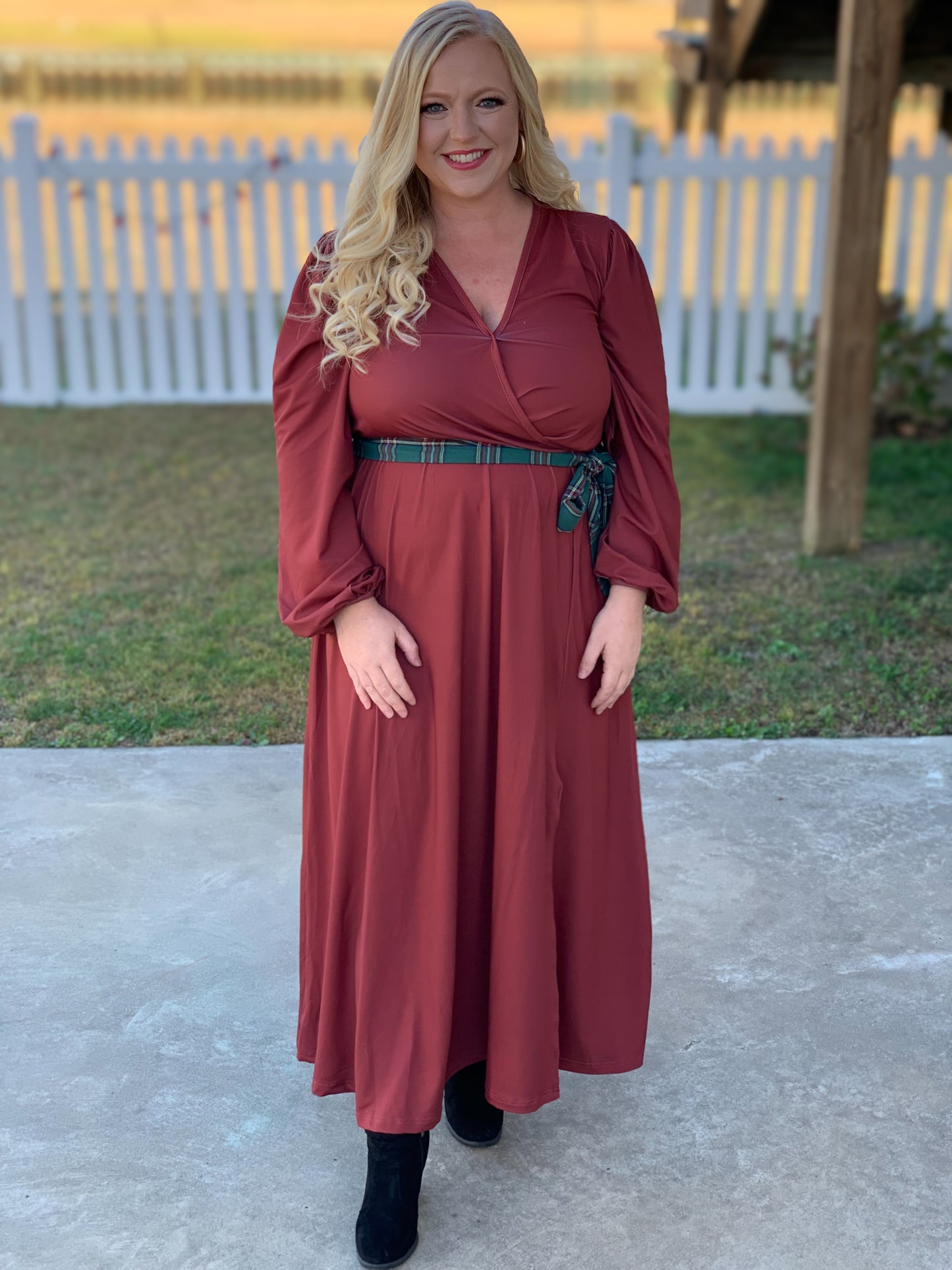 RTS - Hallmark Plaid Mom Dress