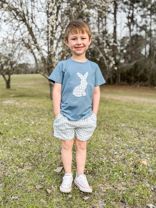 RTS - Appliqué Bunny Boy Shortie Set