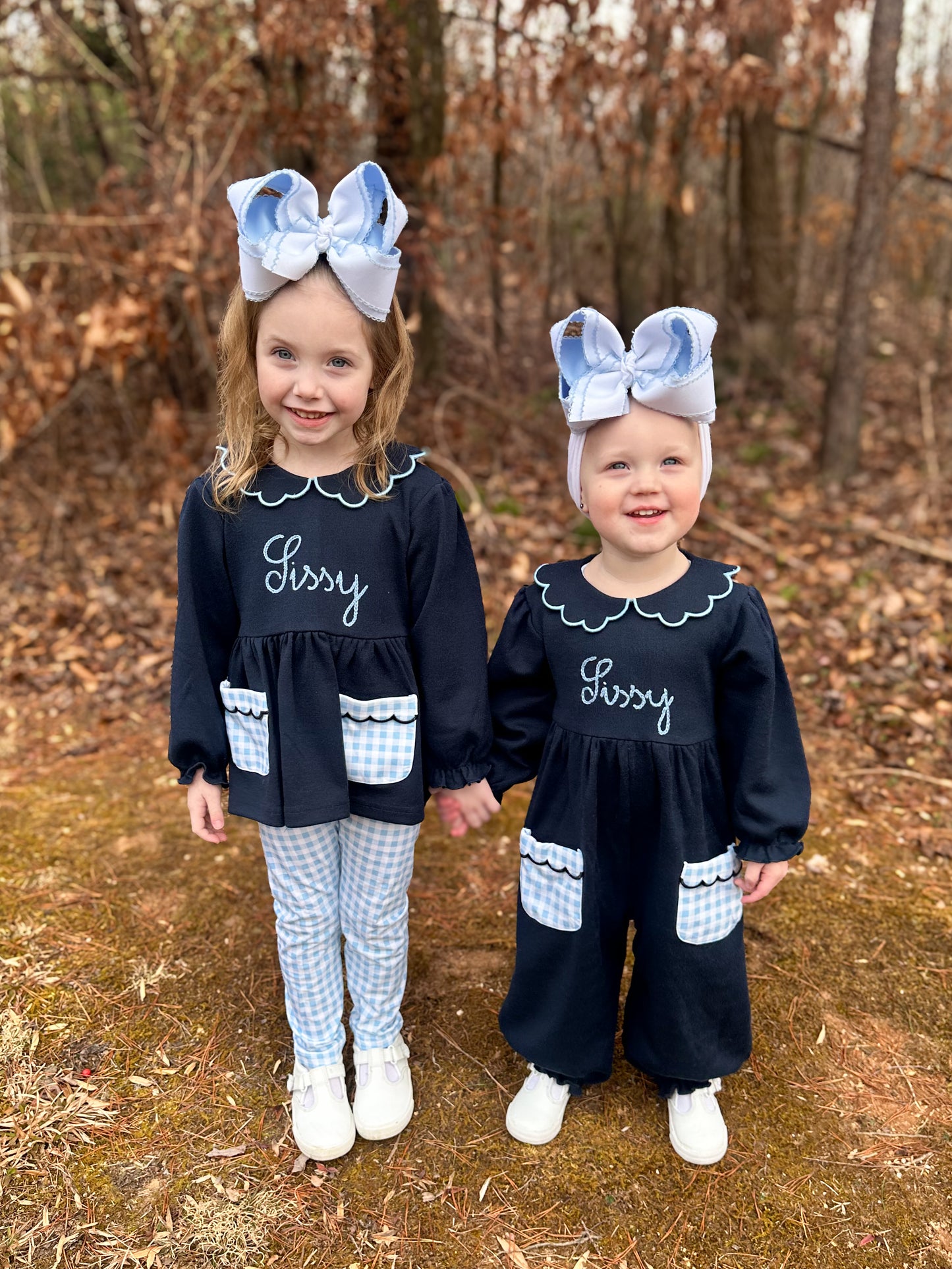 PREORDER 58: WINTER RERUNS - Chainstitch Blue Gingham Girl Pant Set