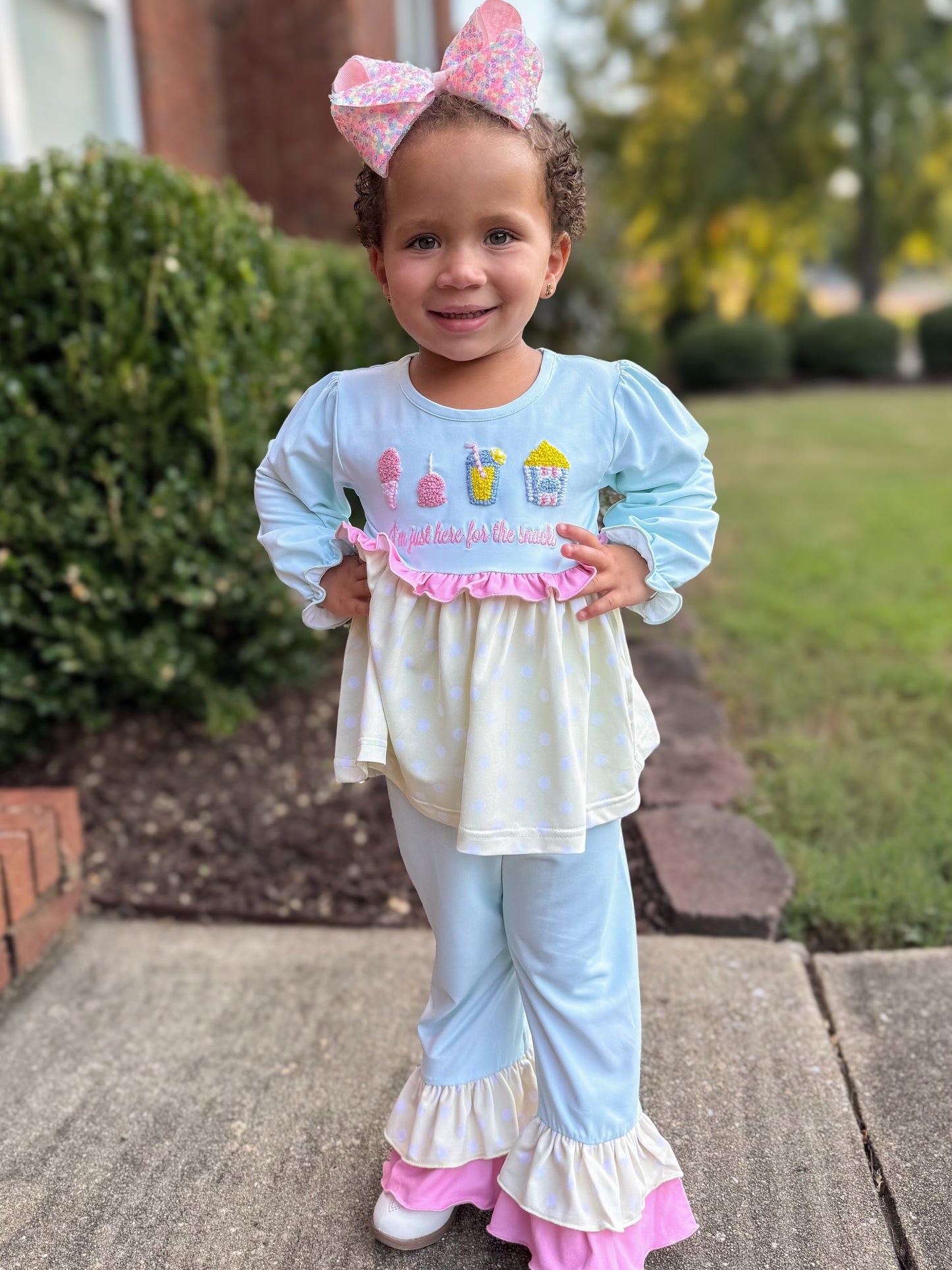RTS - AUTUMN BASICS - Pastel Fair Snacks Girl Pant Set