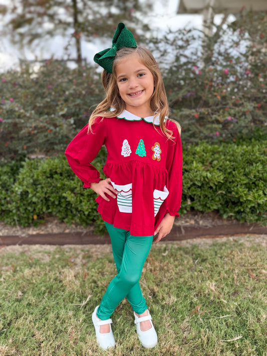 RTS - Christmas Debbies Girl Pant Set